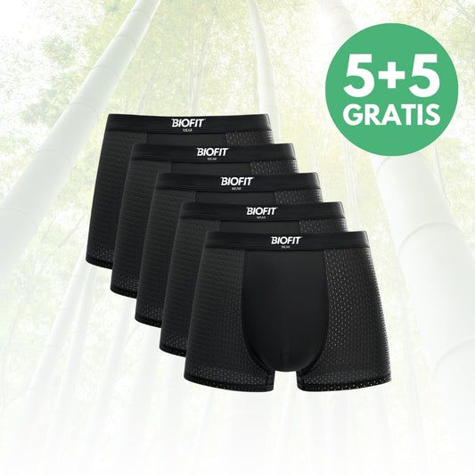 BioFit® Bamboo Boxers 5-Pack Zwart